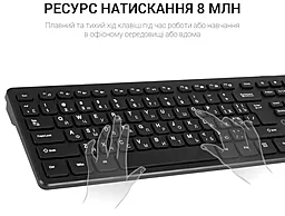 Клавиатура OfficePro SK276 Black - миниатюра 7