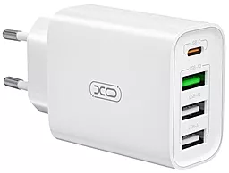 Сетевое зарядное устройство XO L120 20w PD 3xUSB-A/USB-C ports charger white