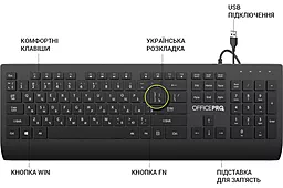 Клавиатура OfficePro SK360 Black - миниатюра 7