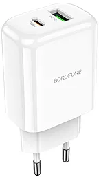Мережевий зарядний пристрій з швидкою зарядкою Borofone BN4 Potential 20w PD USB-C home charger white