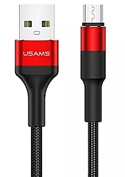 Кабель USB Usams U5 12w 2.4a 1.2m micro USB cable red (US-SJ224)