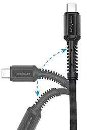 Кабель USB PD MAKE 18W USB Type-C - Type-C Cable Denim Grey (MCB-CD8GR) - миниатюра 3