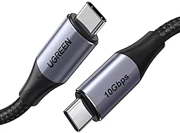 USB PD Кабель Ugreen US355 Aluminium Shell Braided 20V 5A Gen2 USB Type-C - Type-C Cable Black (80150)