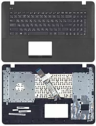 Клавіатура для ноутбуку Asus X751 X751MD X751LA X751LD X751LB з топ панеллю чорна-срібляста