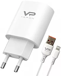 Сетевое зарядное устройство Veron AD-17С 18w QC3.0 home charger + Lightning cable white