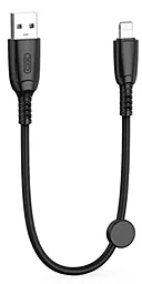 Кабель USB XO NB247 Suluo Series Portable Silicone 6a 0.25m Lightning black
