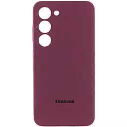 Чехол Lakshmi Silicone Cover Full Camera with Logo для Samsung Galaxy S24 Plum