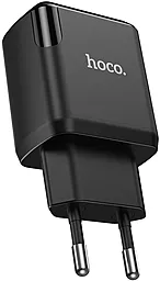 Сетевое зарядное устройство Hoco N7 2.1a 2xUSB-A ports charger + micro USB cable black - миниатюра 6