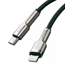 USB PD Кабель Baseus Cafule MetalUSB Type-C - Lightning Cable PD 20W Green (CATLJK-A06) - миниатюра 5
