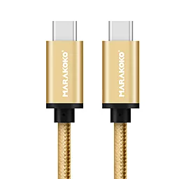 USB Кабель Marakoko USB-C to USB-C Cable M-TC02 1.5m Gold