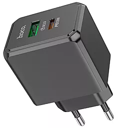 Мережевий зарядний пристрій Hoco CS14A 20w PD USB-C/USB-A ports charger black