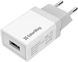 Мережевий зарядний пристрій ColorWay 1a home charger white (CW-CHS011-WT)