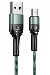 Кабель USB Usams U55 12w 2.4a micro USB cable green (US-SJ450)