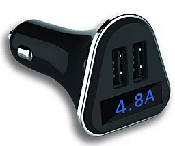 Автомобільний зарядний пристрій Siyoteam 2.4a 2xUSB-A ports car charger black