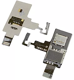 Шлейф HTC Desire X T328E c кнопкой включения, коннектором для SIM карты и карты памяти, Original