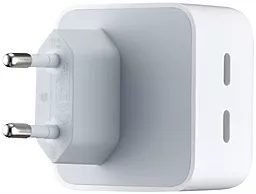 Мережевий зарядний пристрій з підтримкою швидкої зарядки до Apple 35W Dual USB-C Port OEM HQ Copy Power Adapter White - мініатюра 3