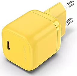 Мережевий зарядний пристрій Vention 30w GaN PD USB-C fast charger yellow (FAKY0-EU)