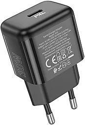Мережевий зарядний пристрій Hoco N32 30w PD USB-C fast charger black - мініатюра 4