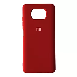 Чехол Silicone Case Full для Xiaomi Poco X3 NFC Red