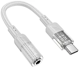 Аудио-переходник Hoco LS37 Spirit M-F USB Type-C - 3.5mm Transparent Grey