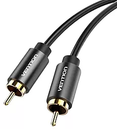Аудіо кабель Vention 2хRCA M/M 2 м cable black (VAB-R09-B200) - мініатюра 2