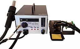 Паяльная станция компрессорная, комбинированная термовоздушная, с дымопоглотителем AOYUE 968 (Фен, паяльник, дымопоглотитель)