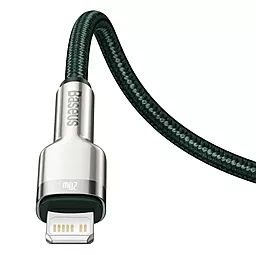 USB PD Кабель Baseus Cafule MetalUSB Type-C - Lightning Cable PD 20W Green (CATLJK-A06) - миниатюра 4