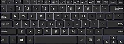 Клавіатура для ноутбуку Asus E202SA series без рамки чорна