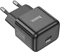 Мережевий зарядний пристрій Hoco N32 30w PD USB-C fast charger black - мініатюра 3