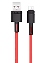 Кабель USB XO NB-Q166 12w 5a micro USB cable red