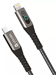 USB PD Кабель Veron CL02 LCD 27w 3a 1.2m USB Type-C - Lightning cable black