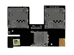 Шлейф HTC Desire 500 Dual з коннектором SIM-карти і карти пам'яті Original