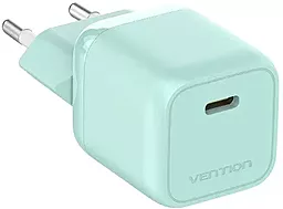 Мережевий зарядний пристрій Vention 30w GaN PD USB-C fast charger Green (FAKG0-EU)