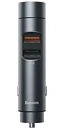 Автомобільний зарядний пристрій Baseus Energy Column Car Wireless MP3 Charger Silver (CCNLZ-B0G)