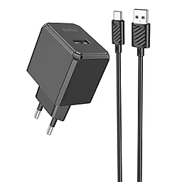 Сетевое зарядное устройство Hoco CS11A 2.1a home charger + USB-C cable black