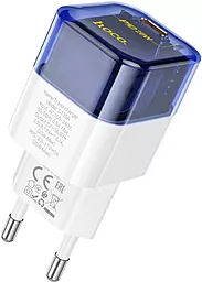 Сетевое зарядное устройство Hoco C125A 20w PD USB-C fast charger blue