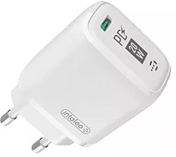 Сетевое зарядное устройство с быстрой зарядкой Intaleo CCGQPD120L 20w PD USB-C home charger + USB-C to Lightning cable white (1283126510007) - миниатюра 2