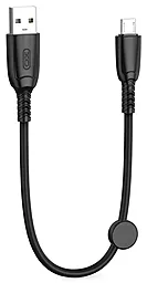 Кабель USB XO NB247 Suluo Series 6a 0.25m micro USB cable black