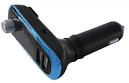 Автомобільний зарядний пристрій з FM трансмітером Siyoteam G11 2.1a 2xUSB-A ports car charger black-blue