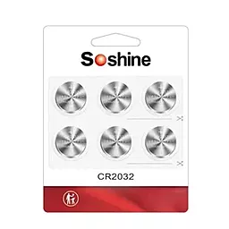 Батарейки Soshine CR2032 Alkaline 6шт 3 V