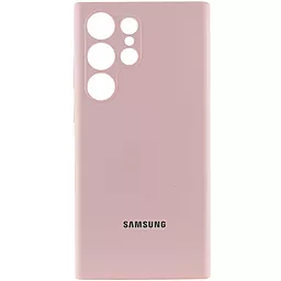 Чехол Lakshmi Silicone Cover Full Camera with Logo для Samsung Galaxy S24 Ultra Pink Sand