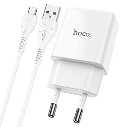 Сетевое зарядное устройство Hoco N9 2.1a home charger + micro USB cable white