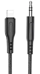 Аудіо кабель Hoco UPA18 Aux mini Jack 3.5 mm - Lightning M/M Cable 1 м black - фото Аудіо кабель Hoco UPA18 Aux mini Jack 3.5 mm - Lightning M/M Cable 1 м black
