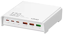 Сетевое зарядное устройство LDNio Q605 120w PPS PD 3xUSB-C/3xUSB-A ports charger white - фото Сетевое зарядное устройство LDNio Q605 120w PPS PD 3xUSB-C/3xUSB-A ports charger white