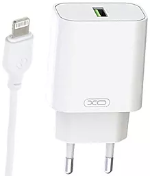 Сетевое зарядное устройство XO L112 18w QC3.0 home charger + Lightning cable white