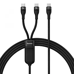 Кабель USB PD Baseus Flash Series 100w 5a 1.5m 2-in-1 USB Type-C to Type-C/Type-C cable black