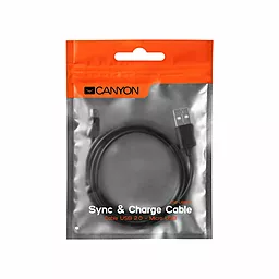 Кабель USB Canyon micro USB Cable Black (CNE-USBM1B) - миниатюра 2