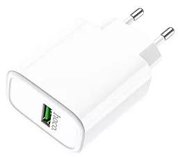 Мережевий зарядний пристрій з швидкою зарядкою Hoco C69A 22.5w QC3.0 home charger white