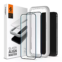 Захисне скло Spigen Align Master Apple iPhone 12 Mini (2шт) Black (AGL01812)