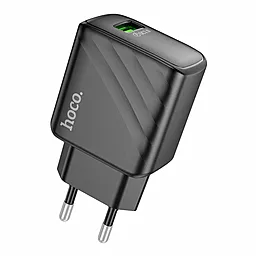 Мережевий зарядний пристрій Hoco CS21A 18w QC3.0 home charger black